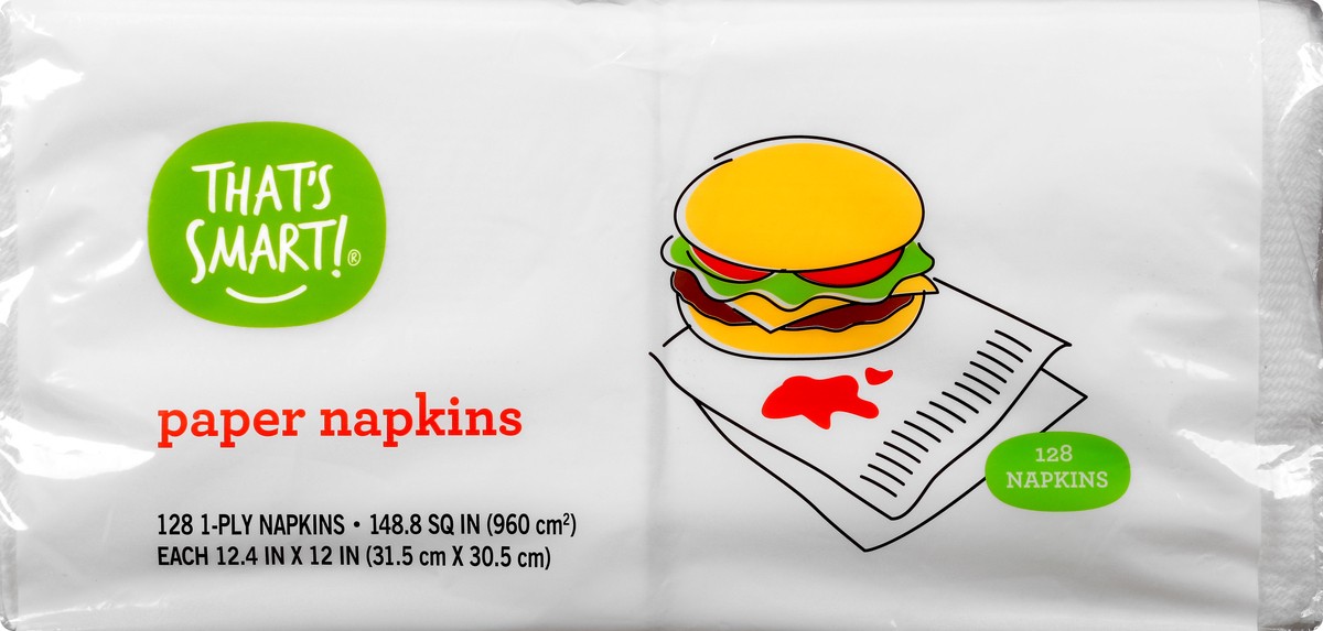 slide 10 of 13, That's Smart! 1-Ply Paper Napkins 128 ea, 128 ct