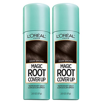 slide 1 of 1, L'Oréal Paris Magic Root Cover Up Dark Brown Twin Pack, 2 oz