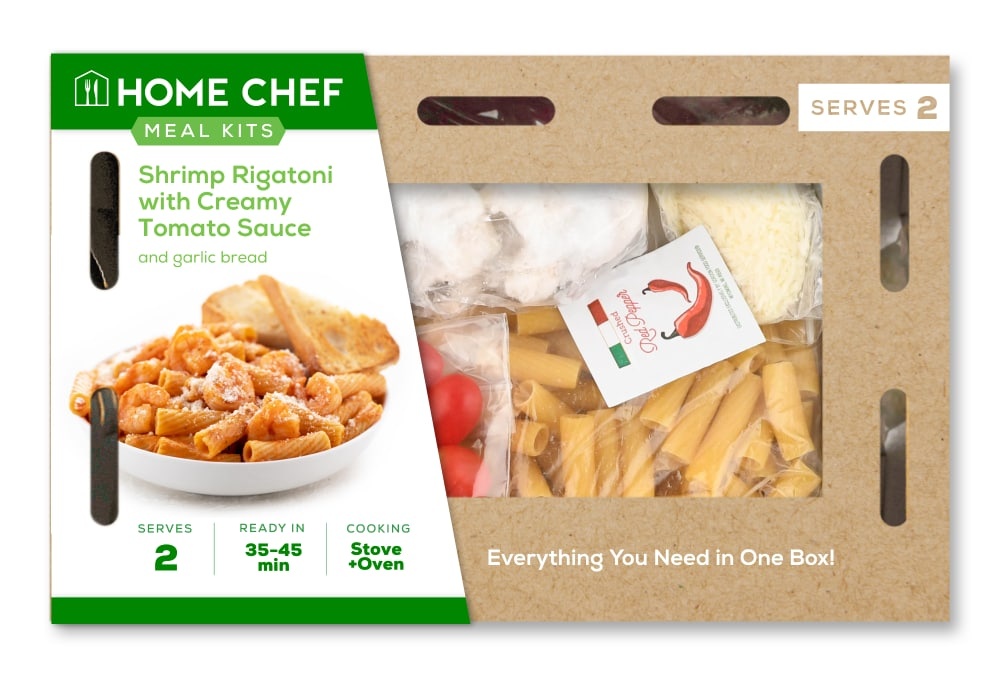 slide 1 of 1, Home Chef Meal Kit Shrimp Rigatoni With Creamy Tomato Sauce, 29 oz