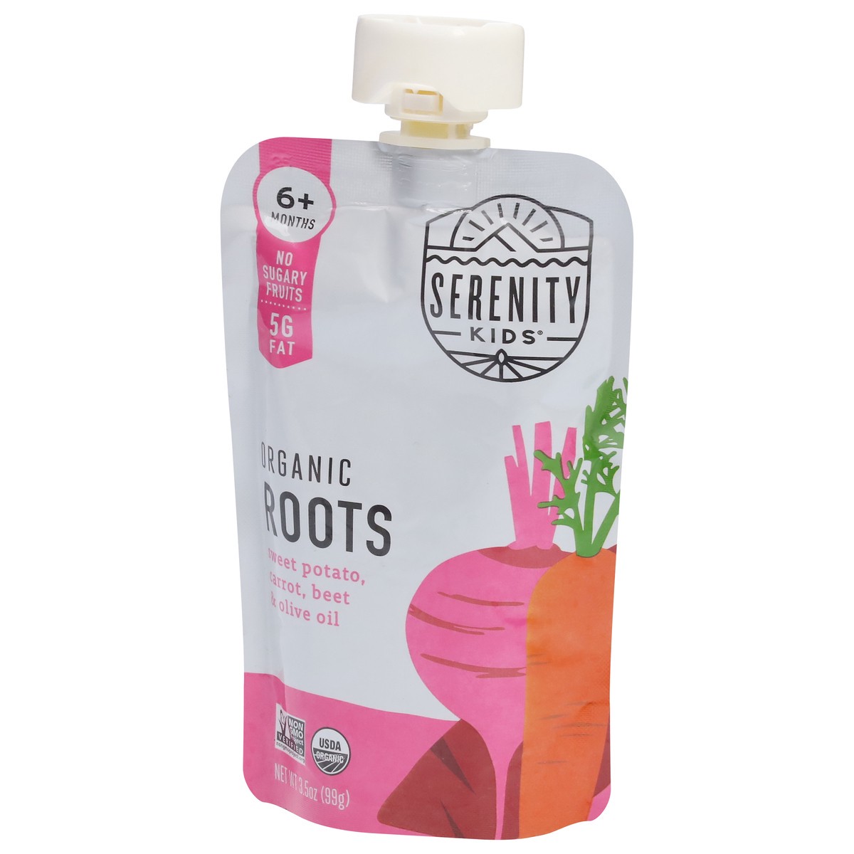 slide 7 of 9, Serenity Kids Organic Roots with Olive Oil Pouch, 3.5oz, 3.5 oz