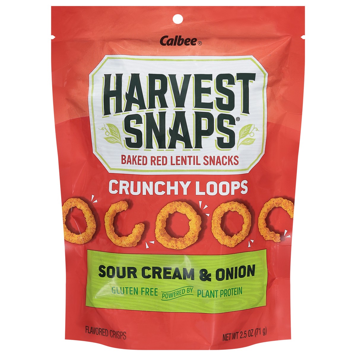 slide 1 of 10, Harvest Snaps Crunchy Loops Sour Cream & Onion Flavored Crisps 2.5 oz, 1 ct