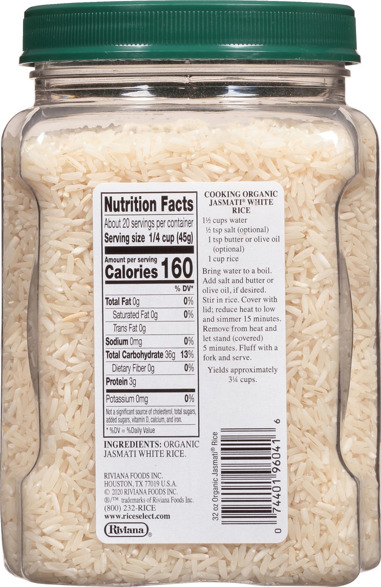 slide 9 of 10, RiceSelect Texmati Organic Rice - Jasmati, 36 oz