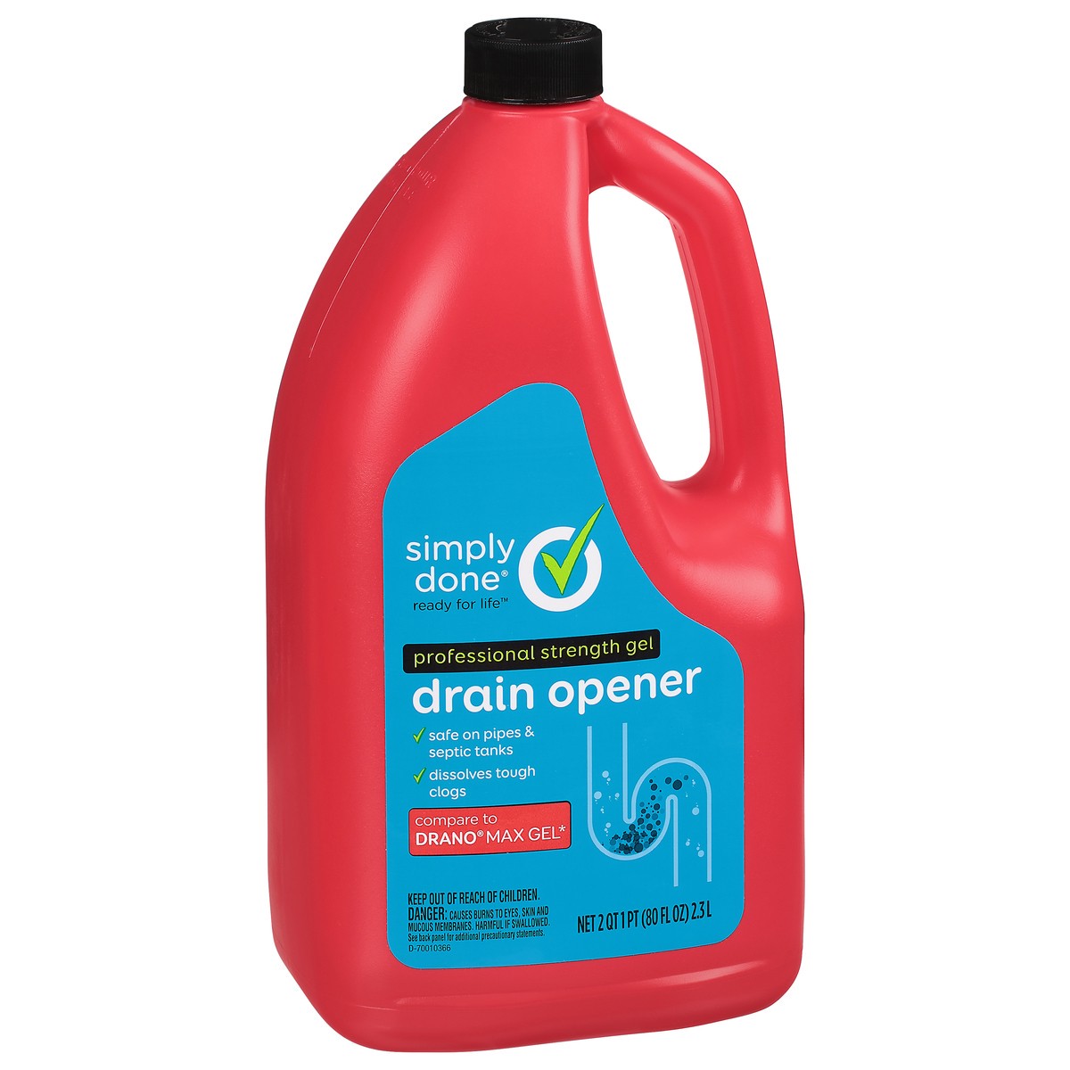 slide 3 of 9, Simply Done Professional Strength Gel Drain Opener 80 fl oz, 80 fl oz