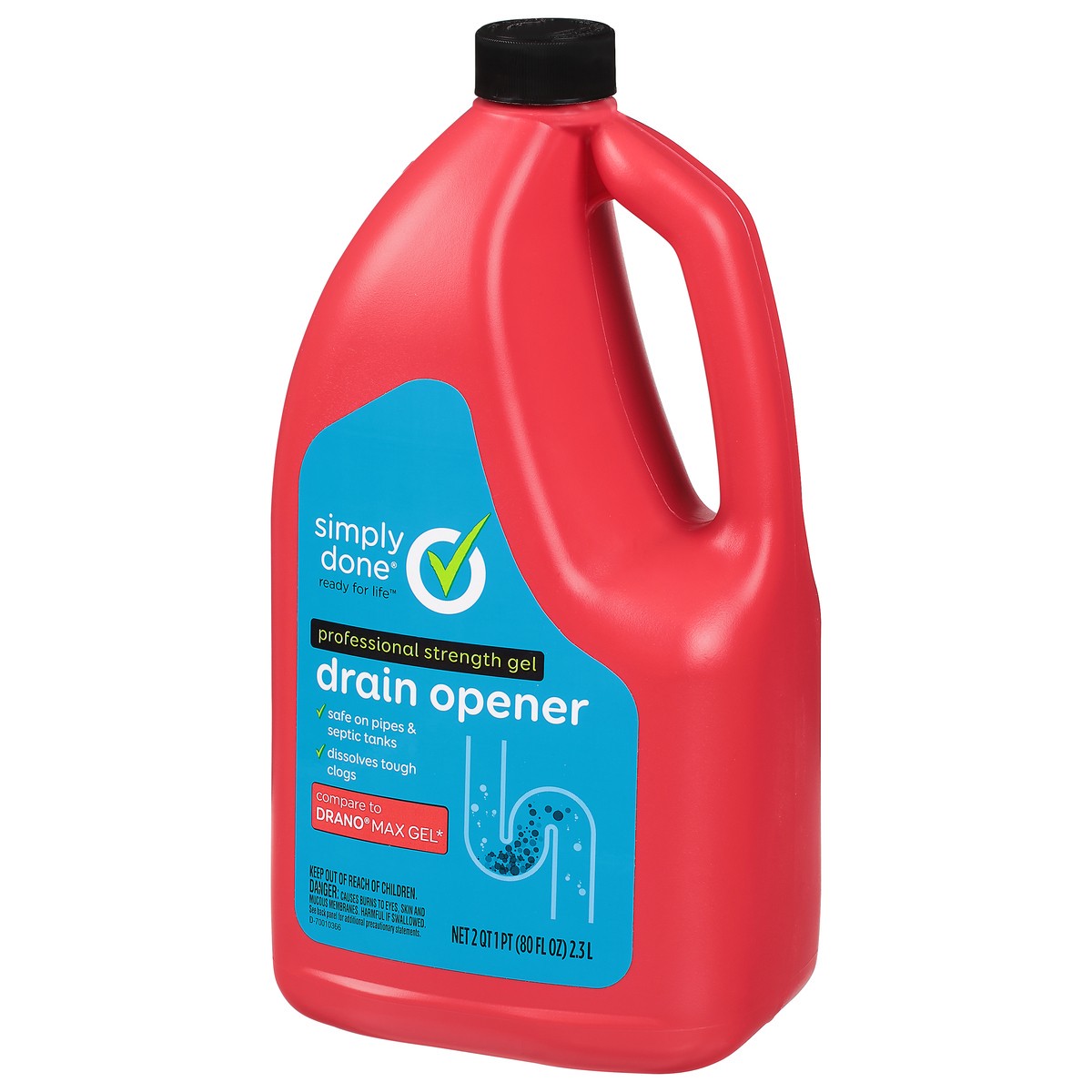 slide 4 of 9, Simply Done Professional Strength Gel Drain Opener 80 fl oz, 80 fl oz