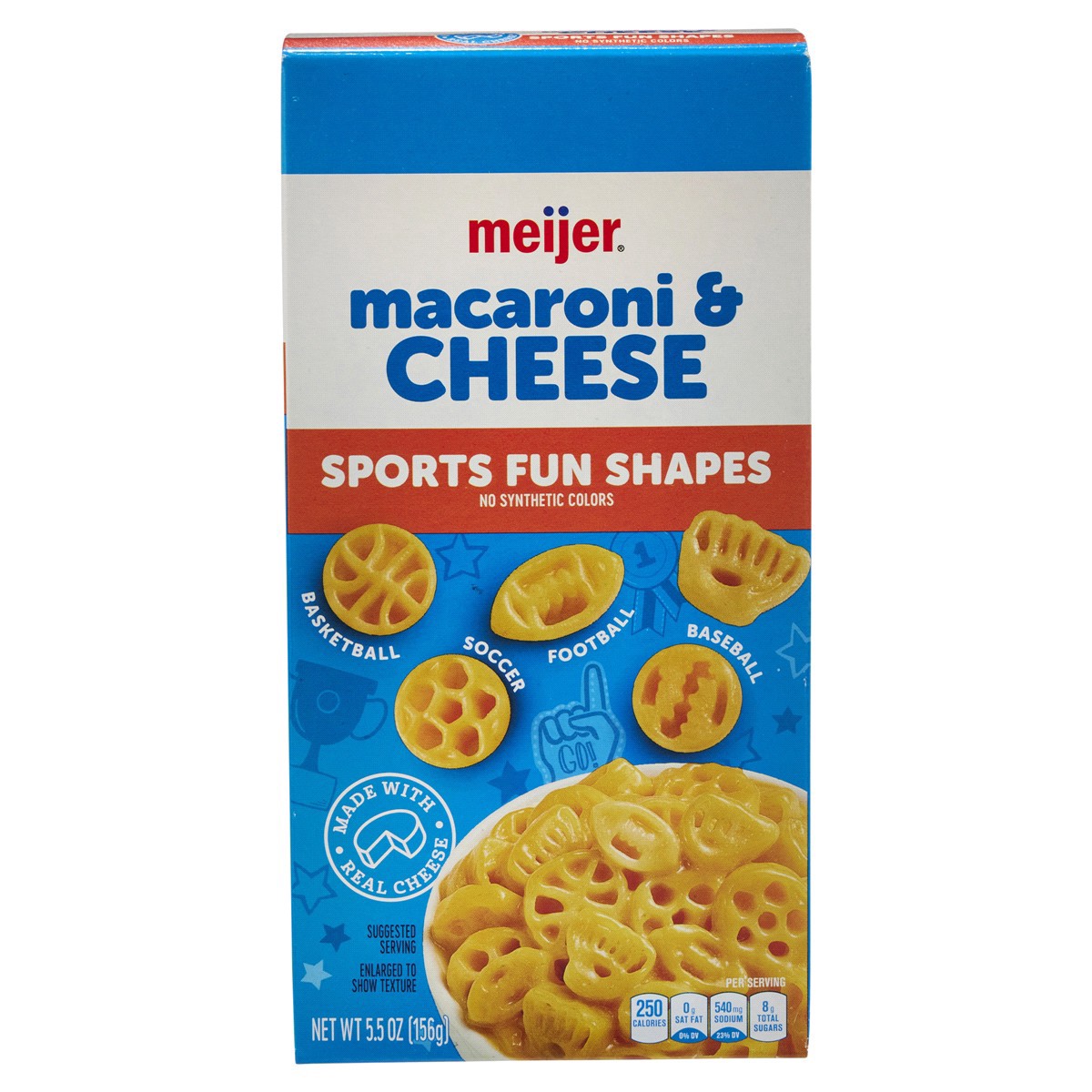 slide 1 of 29, Meijer Sports Shaped Macaroni and Cheese, 5.5 oz