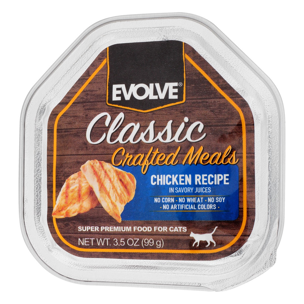 slide 8 of 11, Evolve Classic Chicken Recipe in Savory Juices Crafted Meals 3.5 oz, 15 ct