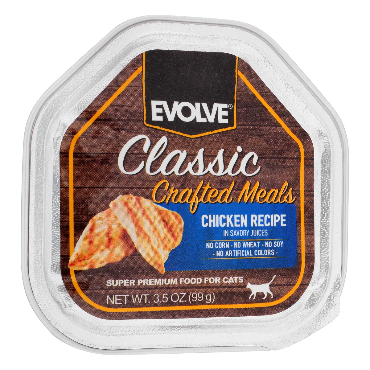 slide 10 of 11, Evolve Classic Chicken Recipe in Savory Juices Crafted Meals 3.5 oz, 15 ct