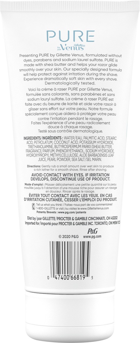 slide 7 of 7, PURE by Gillette Venus Shaving Cream - Deep Sea Minerals, 6 fl oz, 6 fl oz