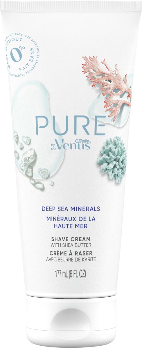 slide 2 of 7, PURE by Gillette Venus Shaving Cream - Deep Sea Minerals, 6 fl oz, 6 fl oz