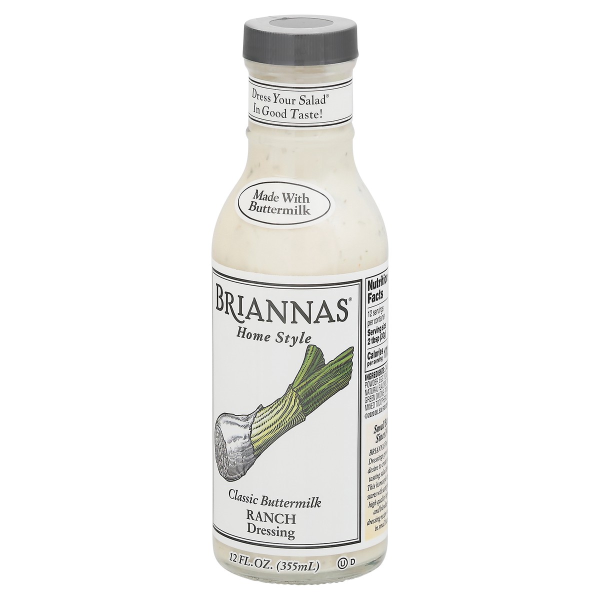 slide 3 of 9, BRIANNAS Home Style Classic Buttermilk Ranch Dressing 12 fl oz, 12 fl oz