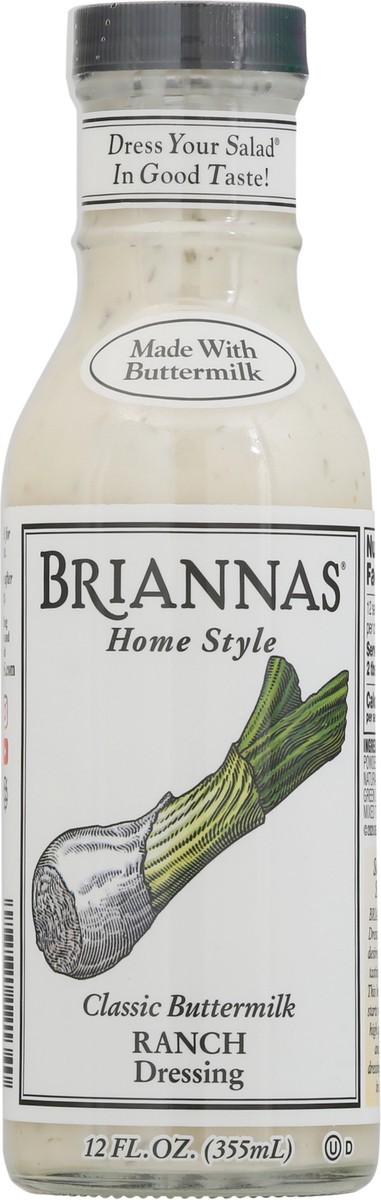 slide 6 of 9, BRIANNAS Home Style Classic Buttermilk Ranch Dressing 12 fl oz, 12 fl oz