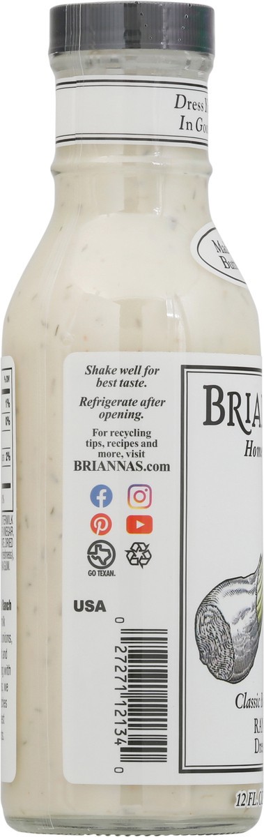 slide 7 of 9, BRIANNAS Home Style Classic Buttermilk Ranch Dressing 12 fl oz, 12 fl oz