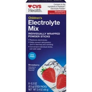slide 1 of 1, CVS Health Children's Electrolyte Mix, Strawberry, 8 ct