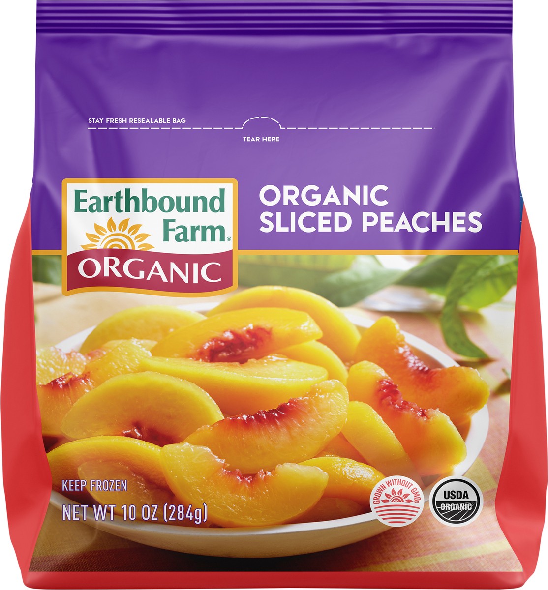 slide 3 of 8, Earthbound Farm Organic Sliced Peaches, 10 oz