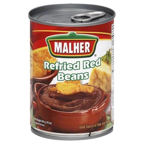 slide 1 of 2, Malher Refried Red Beans - 16 Oz, 16 oz