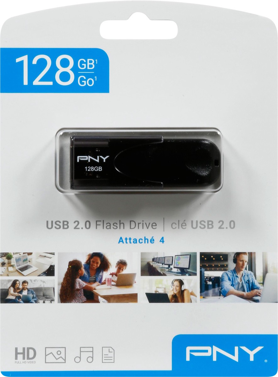 slide 1 of 9, PNY 128 GB USB 2.0 Flash Drive 1 ea, 1 ct
