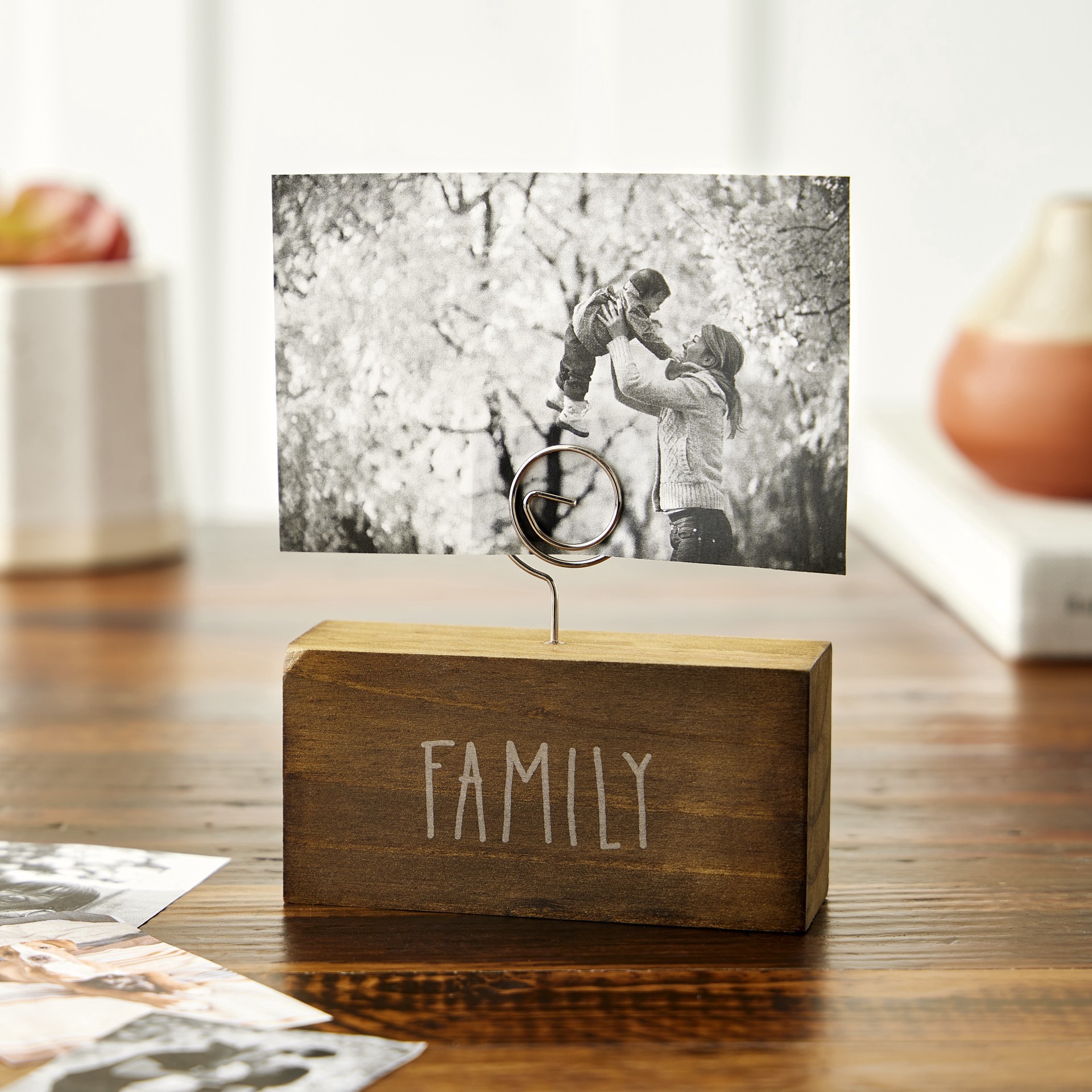 slide 3 of 4, Walnut Family Block Clip Frame By Studio Decor, 4 in x 3.75 in