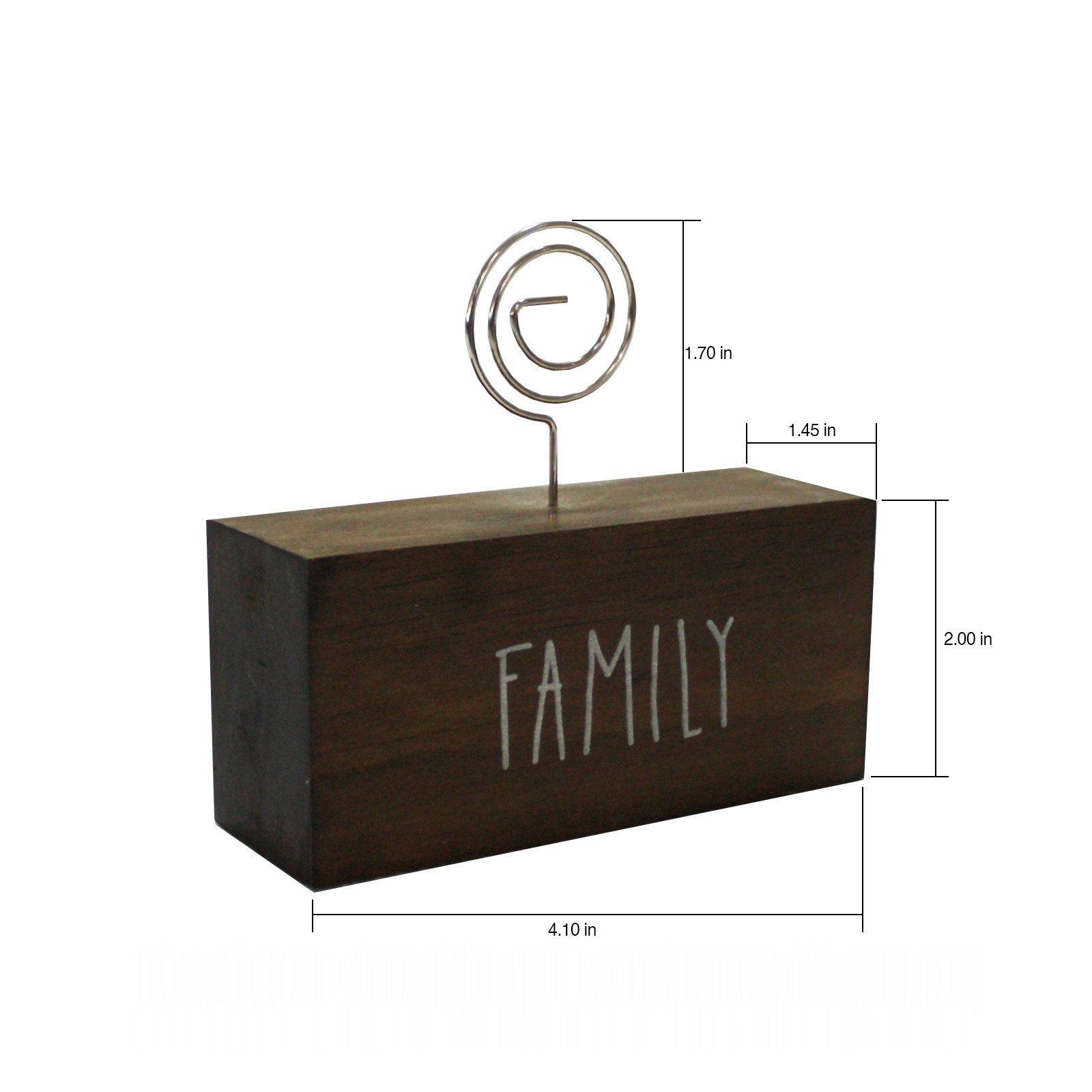 slide 2 of 4, Walnut Family Block Clip Frame By Studio Decor, 4 in x 3.75 in