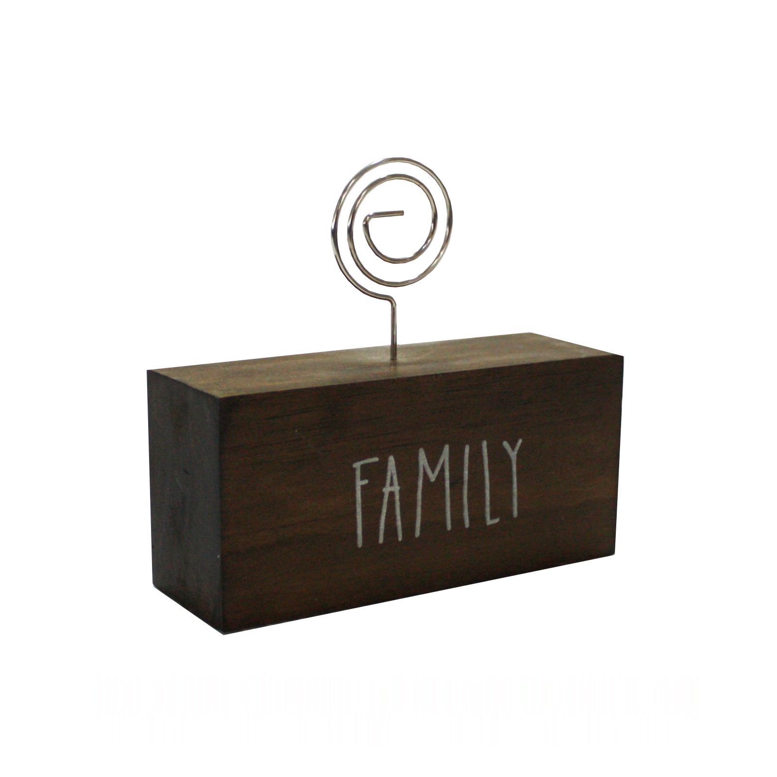 slide 4 of 4, Walnut Family Block Clip Frame By Studio Decor, 4 in x 3.75 in