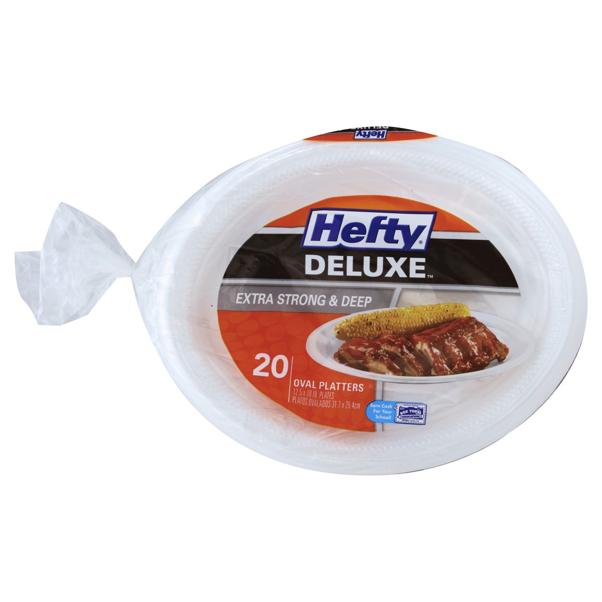 slide 3 of 4, Hefty Deluxe Extra Strong & Deep Oval Platters 20 Each, 0.55 lb
