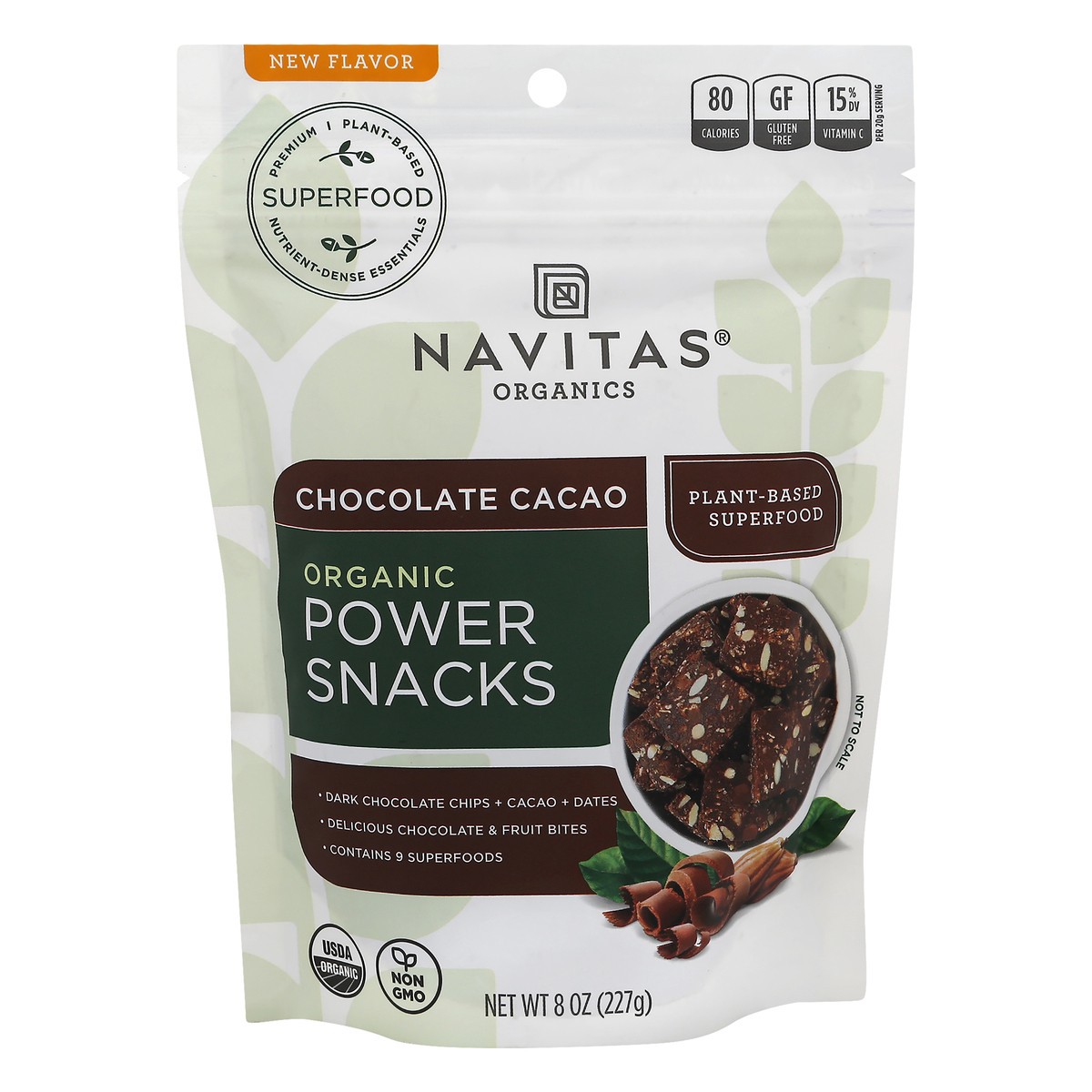 slide 1 of 9, Navitas Organic Chocolate Cacao Power Snacks 8 oz, 8 oz