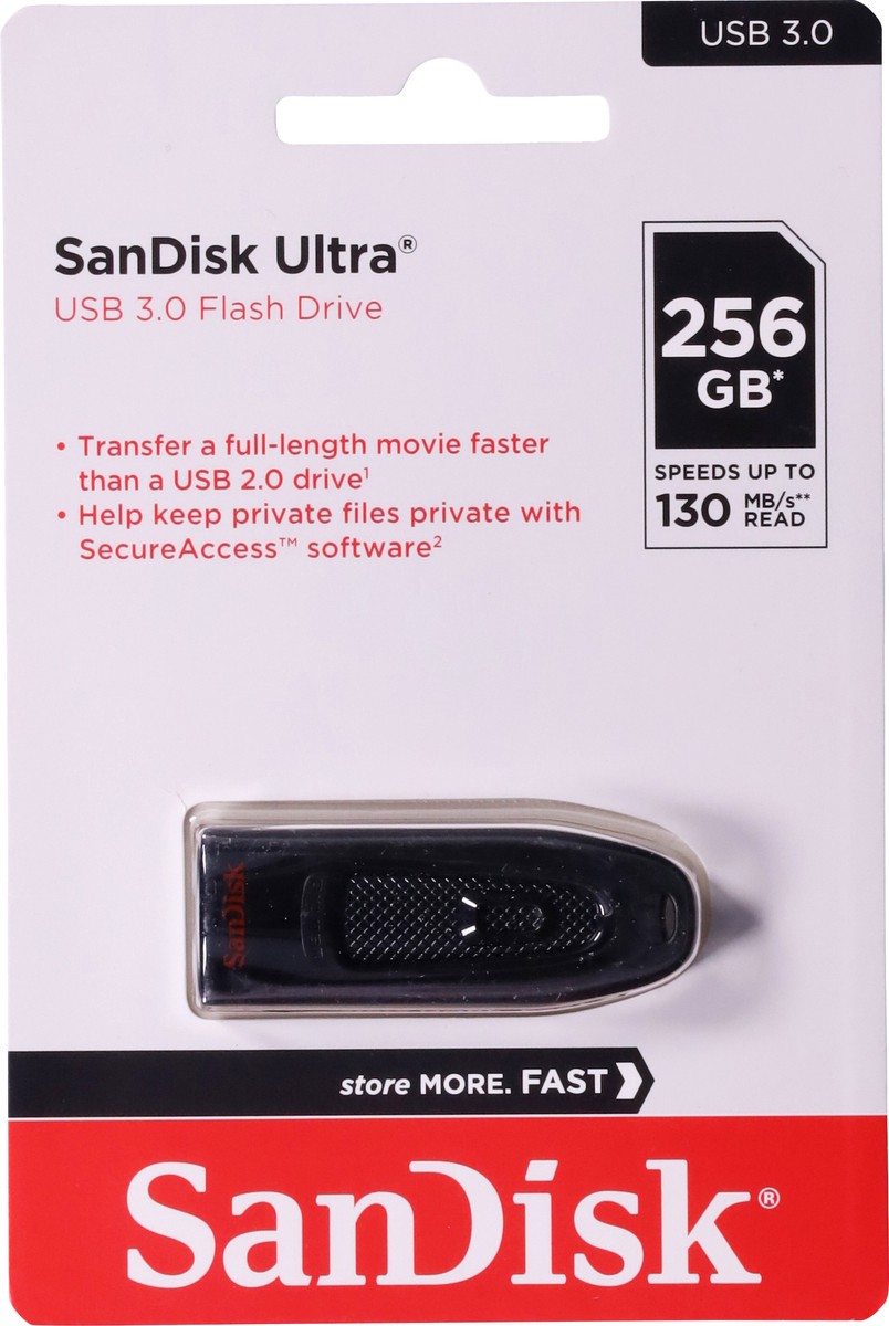 slide 4 of 9, SanDisk USB 3.0 256 GB Flash Drive 1 ea, 1 ct