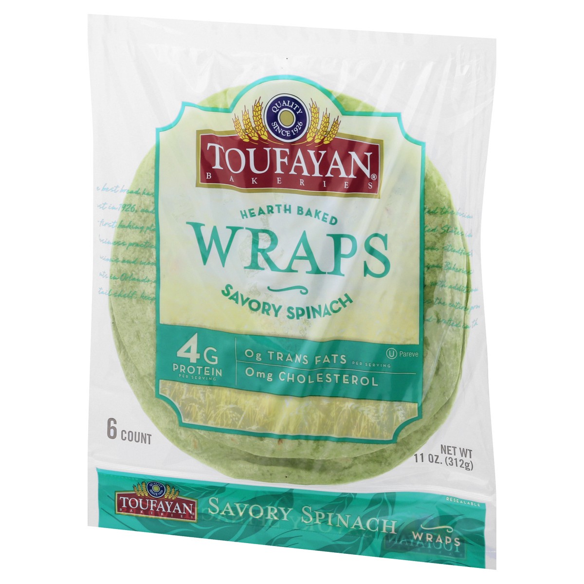 slide 11 of 13, Toufayan Bakeries Savory Spinach Wraps, 11 oz