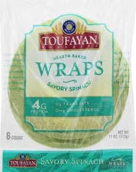 Toufayan Bakeries Savory Spinach Wraps
