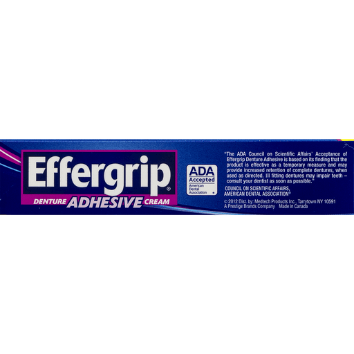 Effergrip Extra Strong Denture Adhesive Cream Zinc Free Formula 1.5 oz