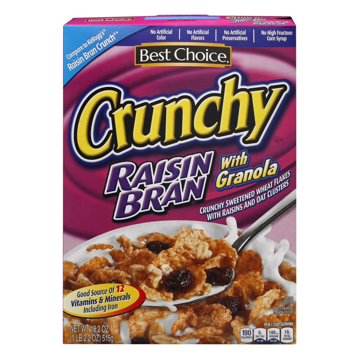 slide 1 of 1, Best Choice Crunchy Granola Raisin Bran, 18.2 oz