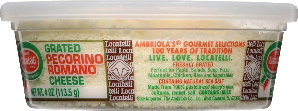 slide 4 of 5, Locatelli Cheese, Romano, Grated Pecorino, 4 oz