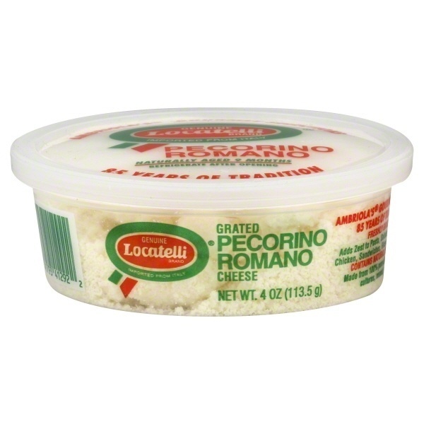 slide 1 of 1, Locatelli Cheese, Romano, Grated Pecorino, 4 oz