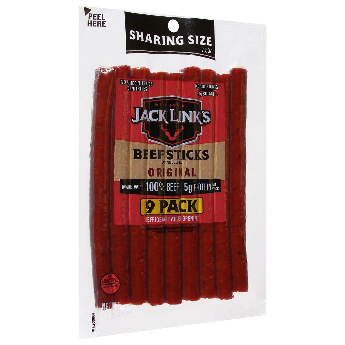 slide 3 of 9, Jack Link's 9 Pack Sharing Size Original Beef Stick 9 ea, 9 ct