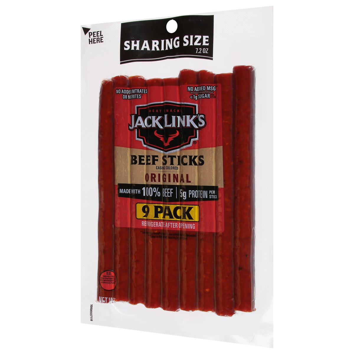 slide 7 of 9, Jack Link's 9 Pack Sharing Size Original Beef Stick 9 ea, 9 ct
