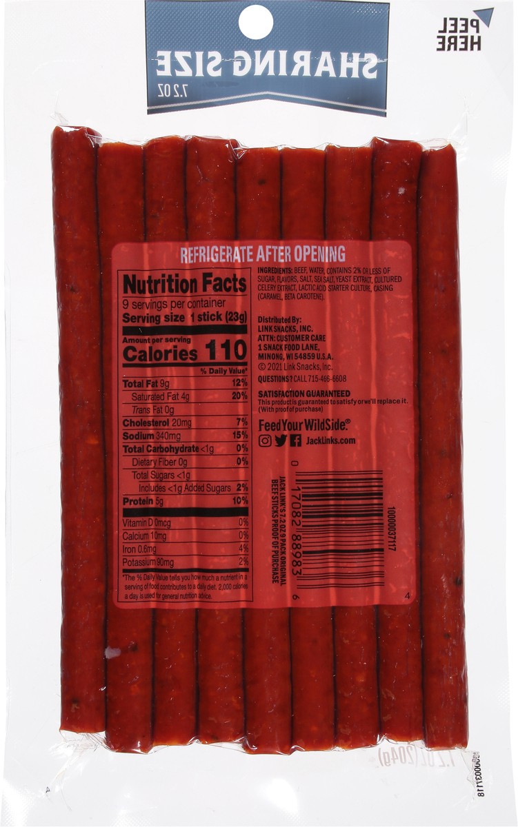 slide 5 of 9, Jack Link's 9 Pack Sharing Size Original Beef Stick 9 ea, 9 ct