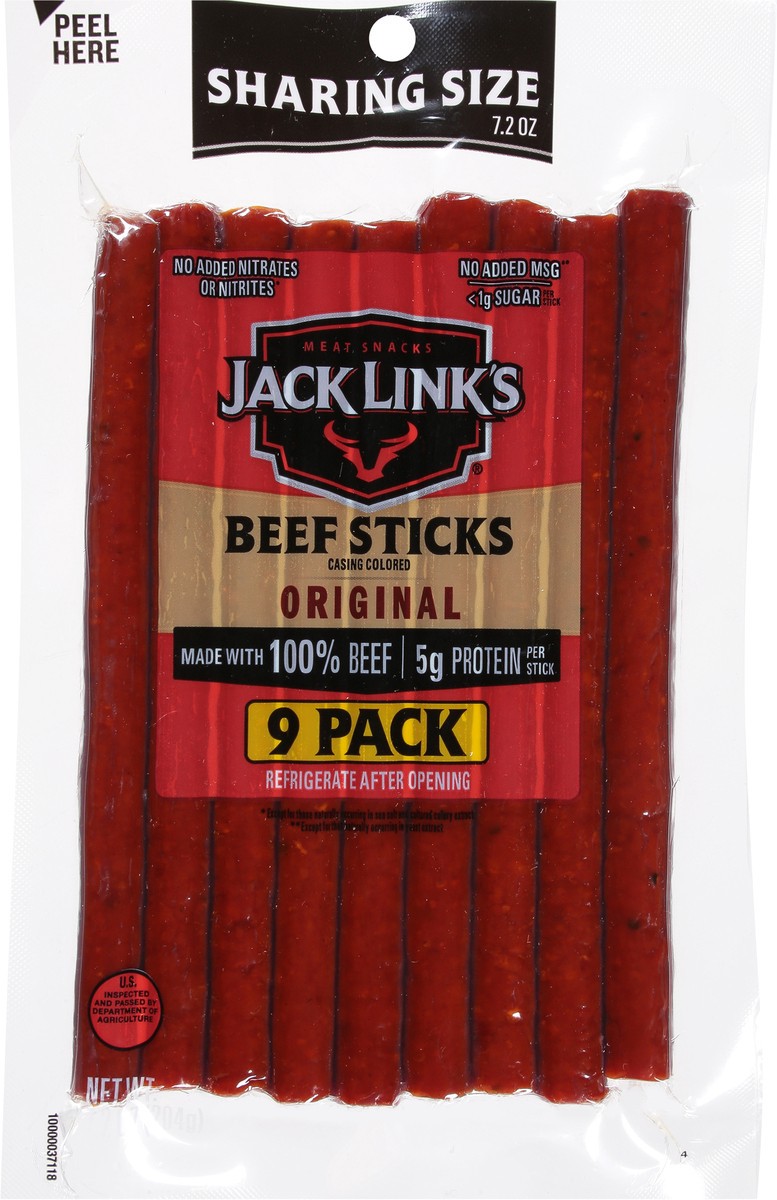 slide 8 of 9, Jack Link's 9 Pack Sharing Size Original Beef Stick 9 ea, 9 ct