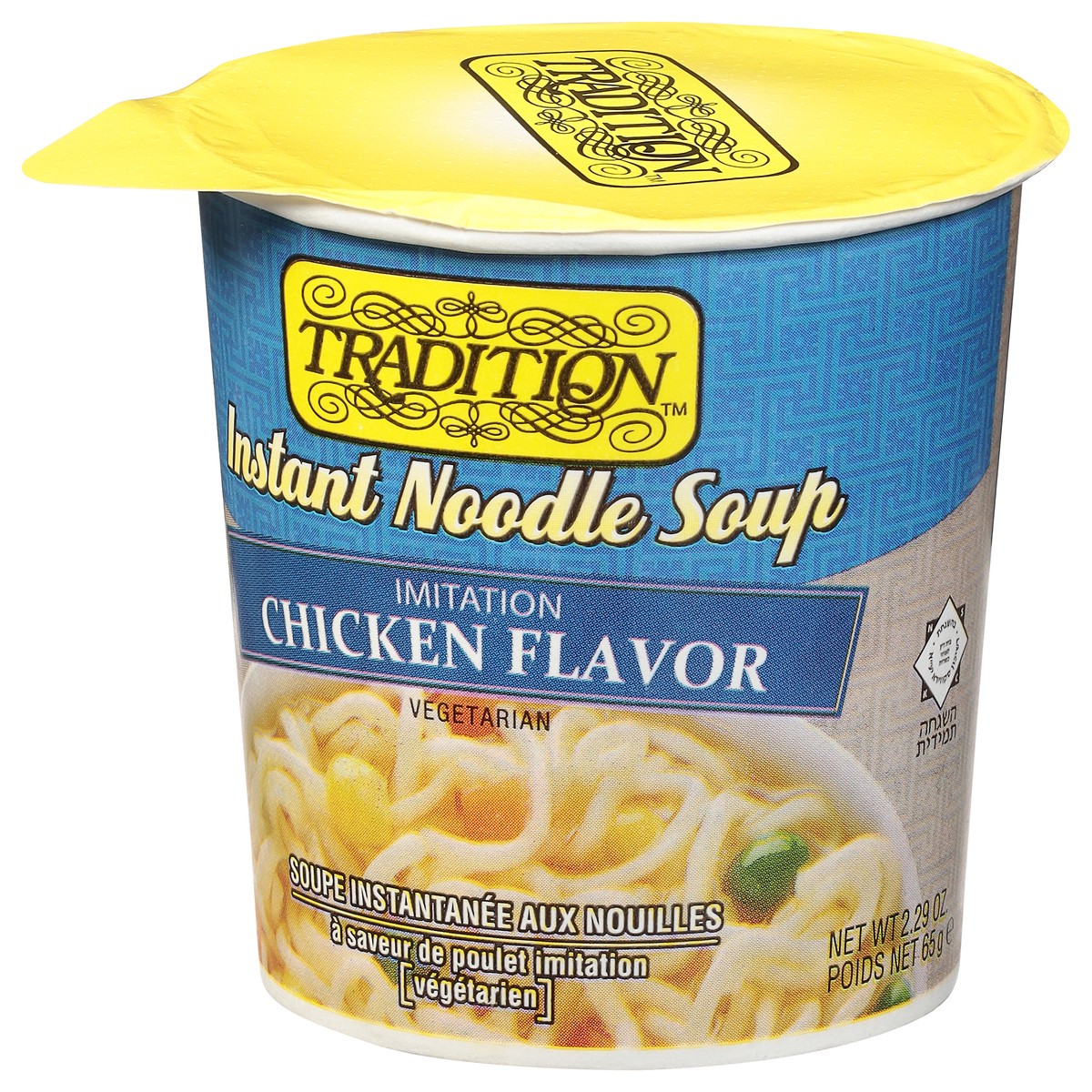 slide 3 of 9, Tradition Imitation Vegetarian Chicken Flavor Instant Noodle Soup 2.29 oz, 2.29 oz