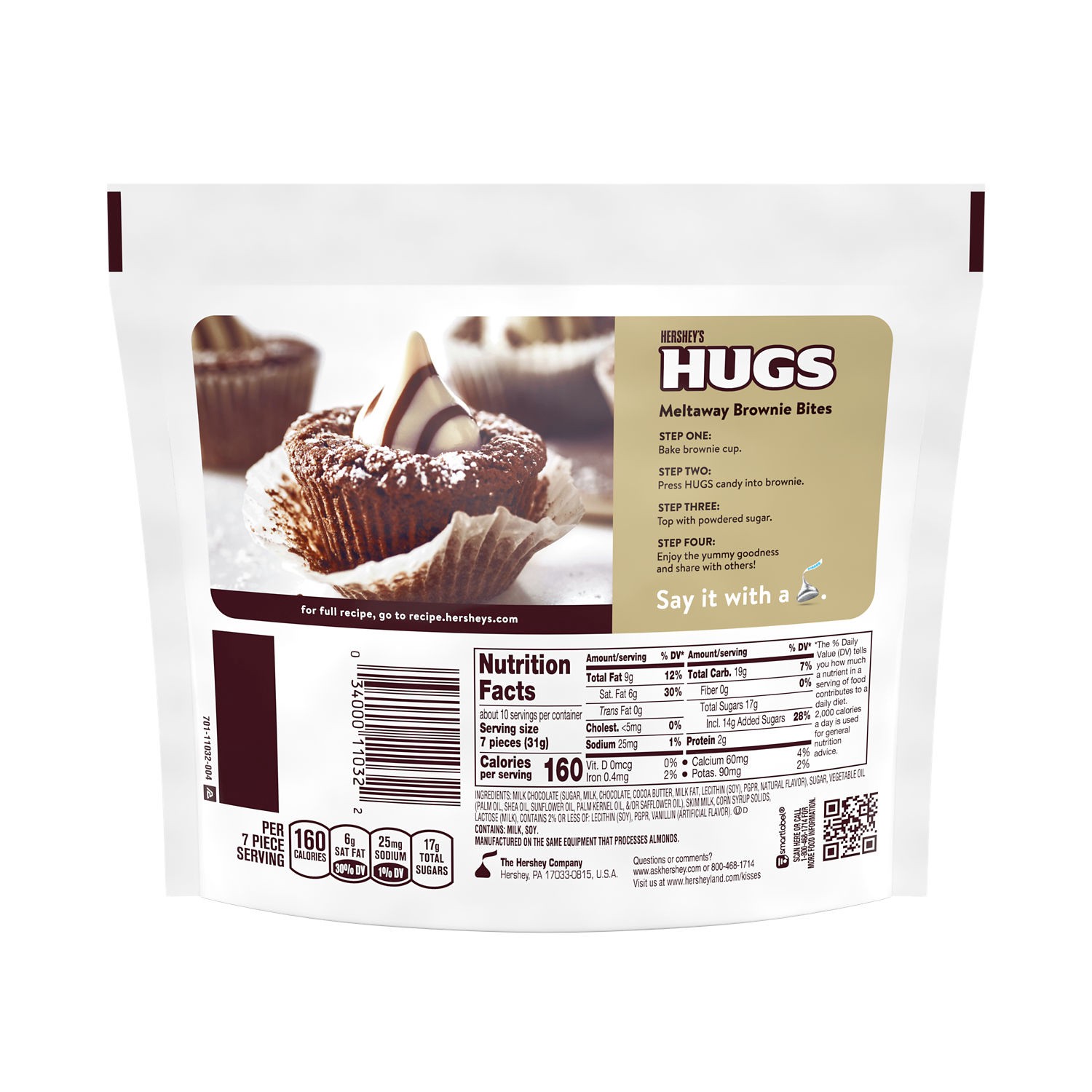 slide 7 of 7, Hershey's Hugs Chocolate Share Pack, 10.6 oz