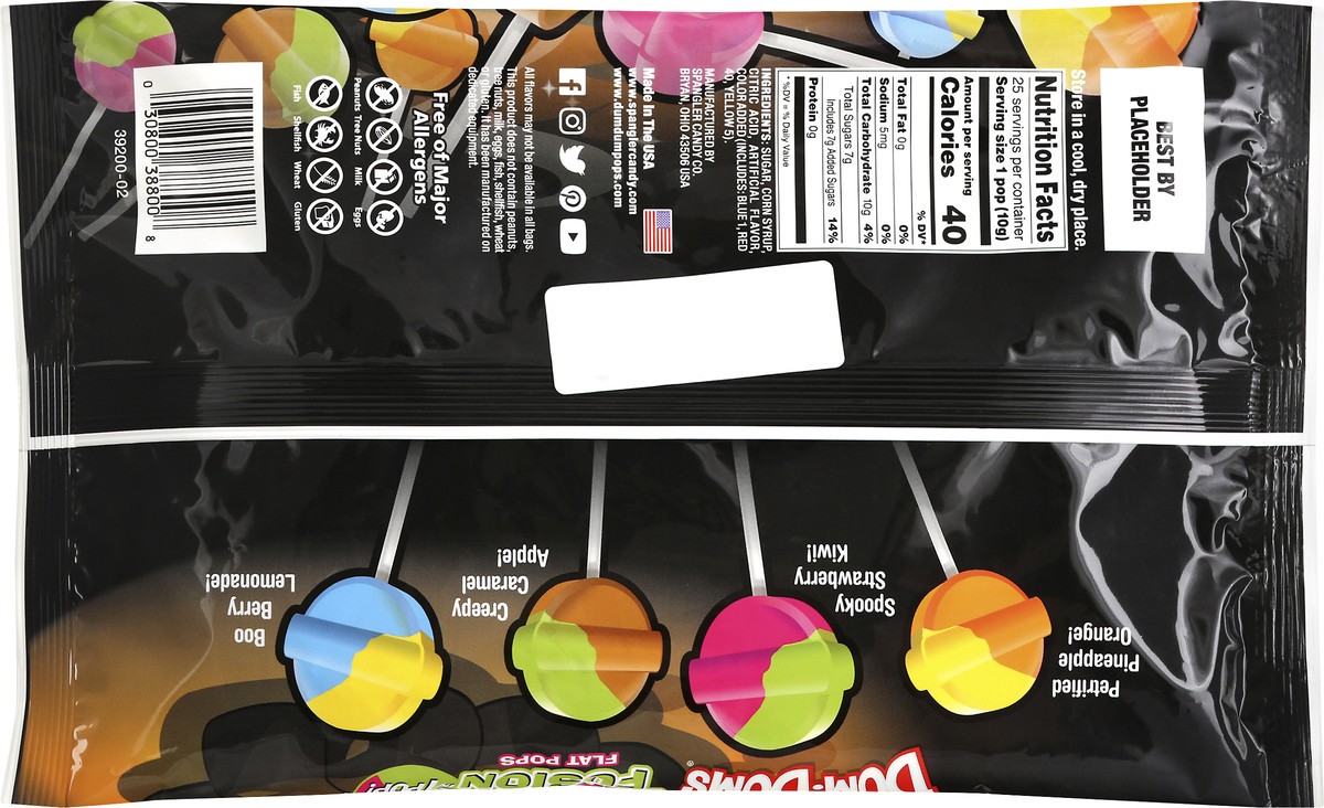 slide 4 of 6, Dum Dums Flavor Fusion Halloween Mix Flat Pops, 8.8 oz