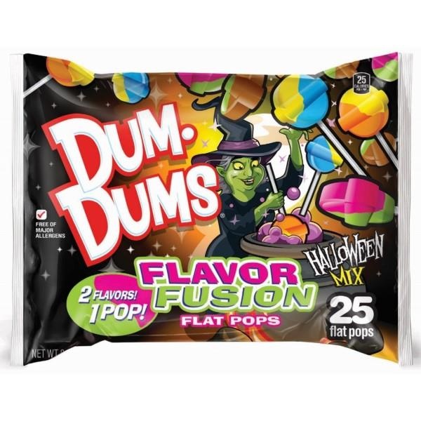 slide 1 of 6, Dum Dums Flavor Fusion Halloween Mix Flat Pops, 8.8 oz