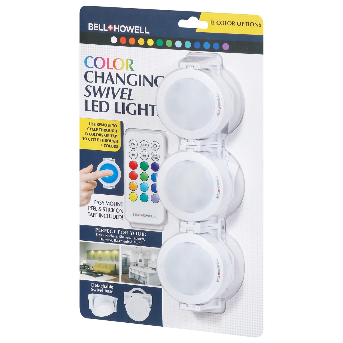 slide 8 of 9, Bell + Howell ASOTV Color Changing Swivel LED Lights, 1 ct