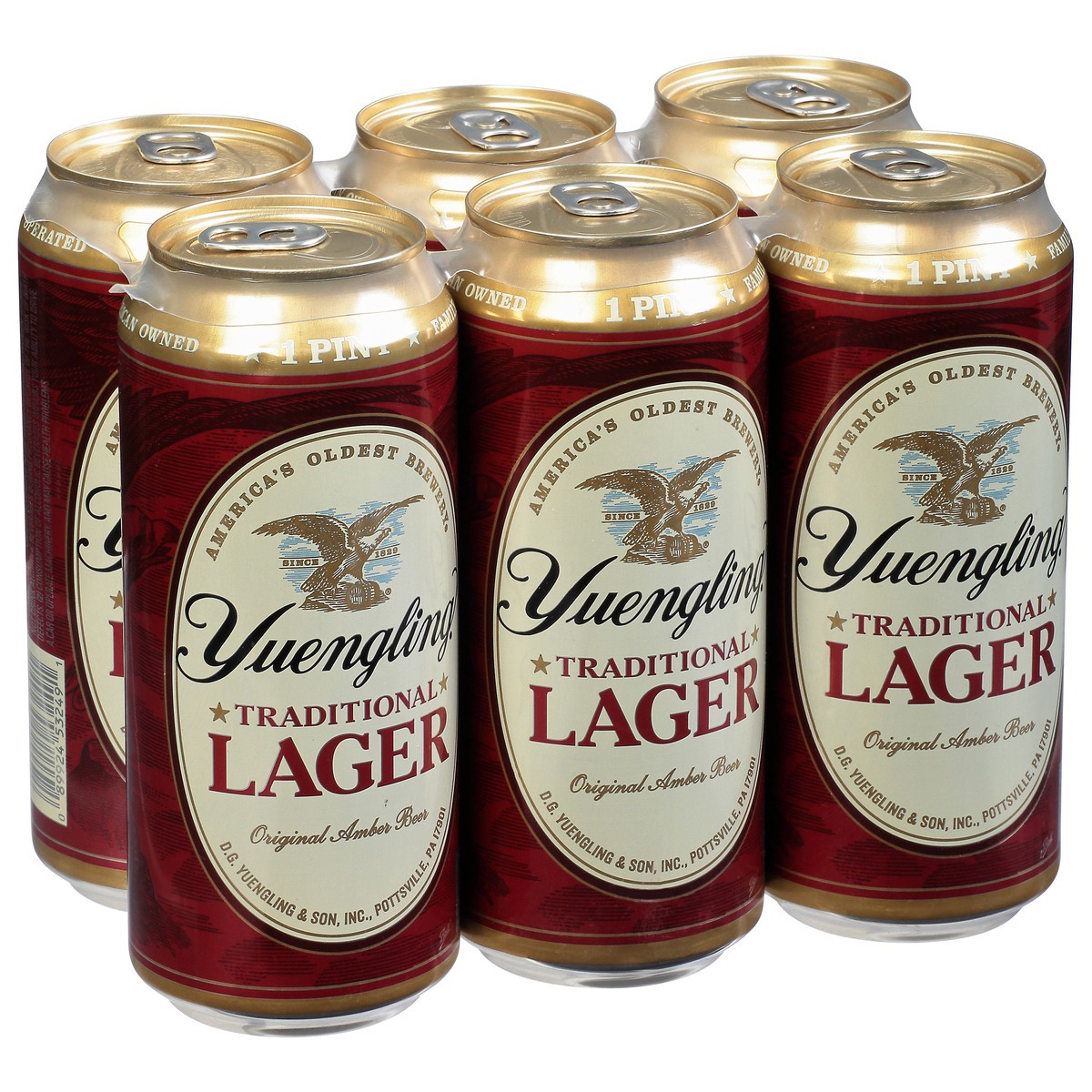 slide 8 of 12, Yuengling Traditional Lager Beer 6 - 16 fl oz Cans, 6 ct; 16 oz