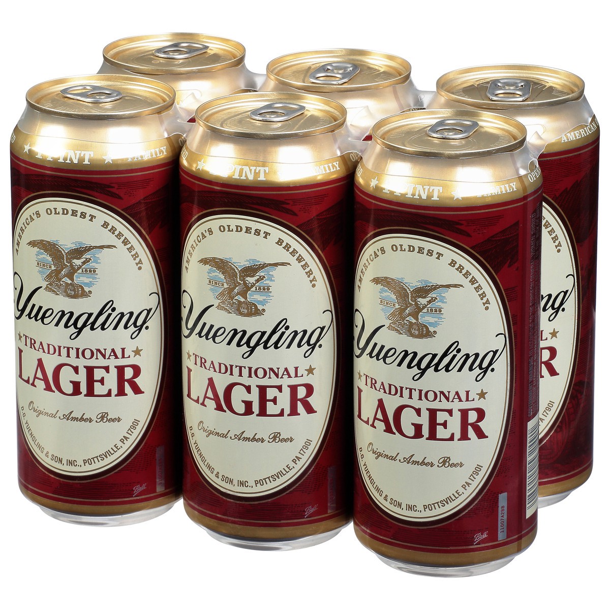 slide 7 of 12, Yuengling Traditional Lager Beer 6 - 16 fl oz Cans, 6 ct; 16 oz