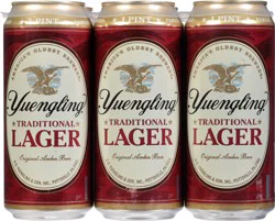 Yuengling Traditional Lager Beer 6 - 16 fl oz Cans