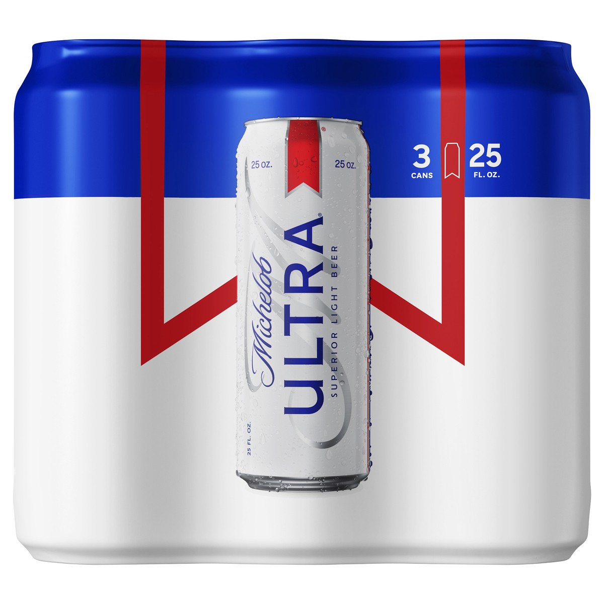 slide 1 of 8, Michelob Ultra Light Beer, 3 Pack 25 fl. oz. Cans, 3 ct