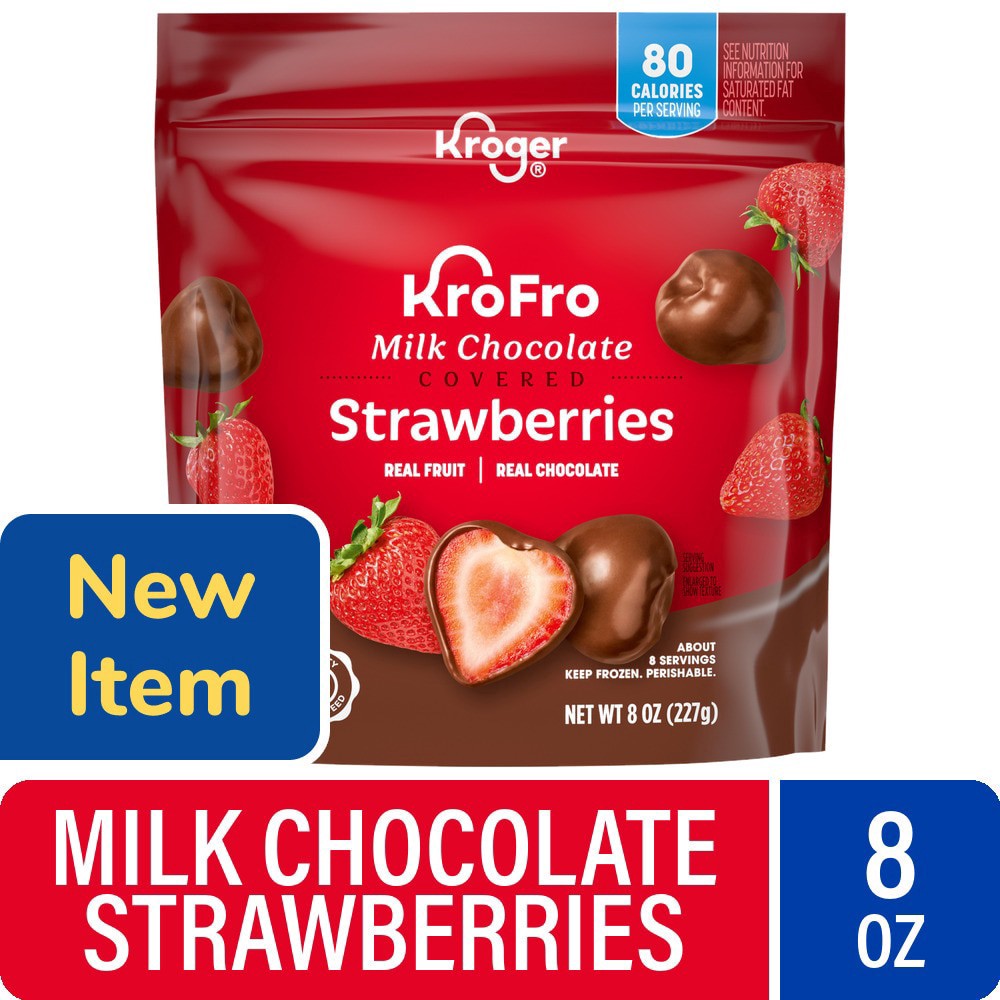 slide 1 of 1, Kroger® KroFro Milk Chocolate Covered Strawberries, 8 oz