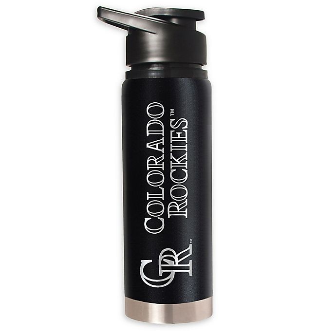 slide 1 of 1, MLB Colorado Rockies Powder Coated STEALTH Water Bottle, 20 oz