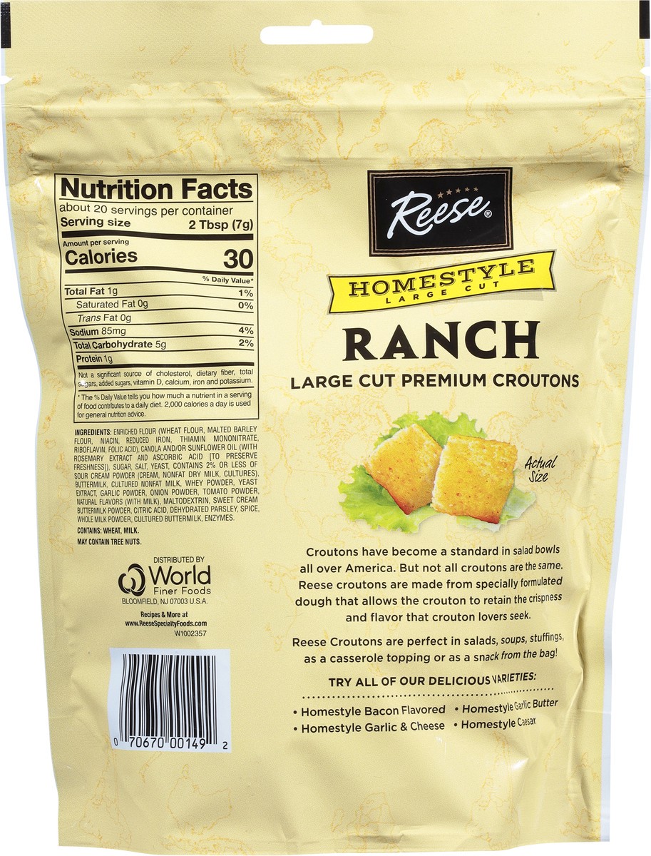 slide 5 of 9, Reese Homestyle Large Cut Premium Ranch Croutons 5 oz, 5 oz