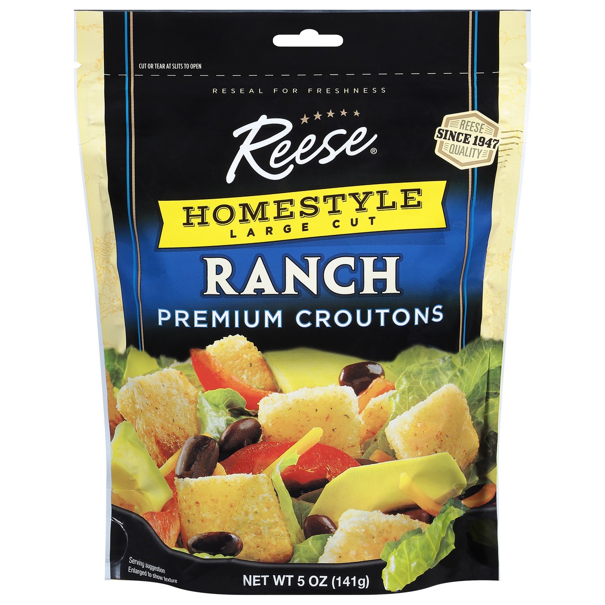 slide 1 of 9, Reese Homestyle Large Cut Premium Ranch Croutons 5 oz, 5 oz