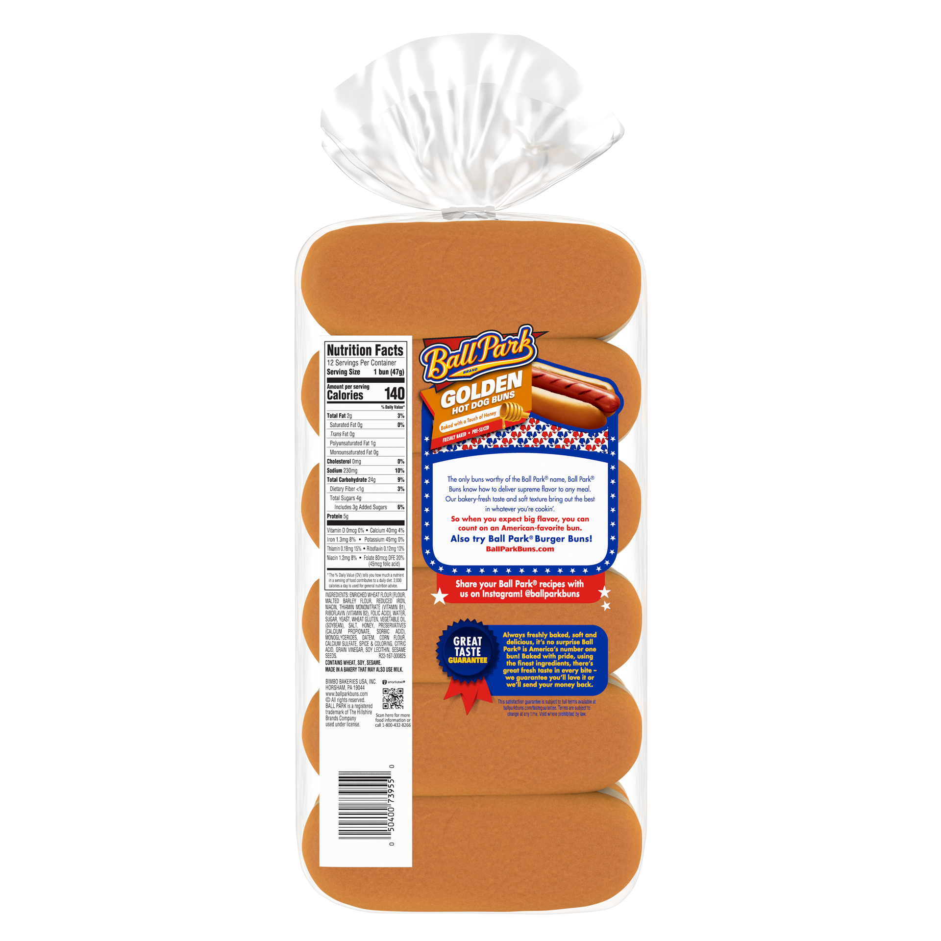 slide 3 of 5, Ball Park Golden Hot Dog Buns, 20 oz